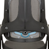 Soporte lumbar ajustable de la Silla de oficina profesional SPEKTRE BLACK en gris-negro de hjh OFFICE