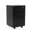Archivador rodante DAVIK negro con tres cajones y una cerradura de hjh OFFICE