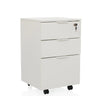 Archivador rodante DAVIK blanco de madera con tres cajones y cerradura de hjh OFFICE