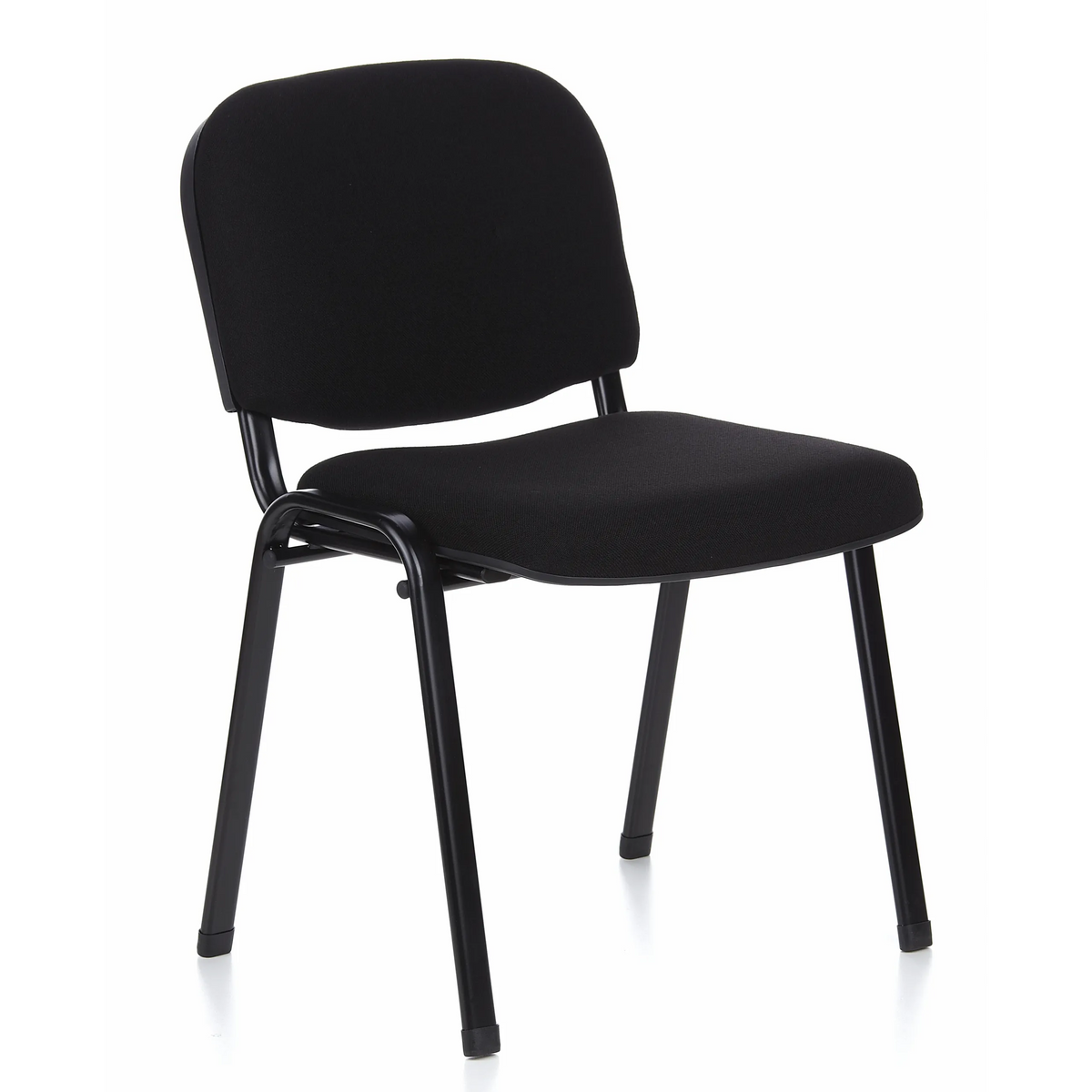 Silla de cuatro patas XT 600 SW negra con asiento y respaldo acolchados de hjh OFFICE – vista de 360° (vista frontal en diagonal 40°)