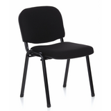 Silla de cuatro patas XT 600 SW negra con asiento y respaldo acolchados de hjh OFFICE – vista de 360° (vista frontal en diagonal 40°)