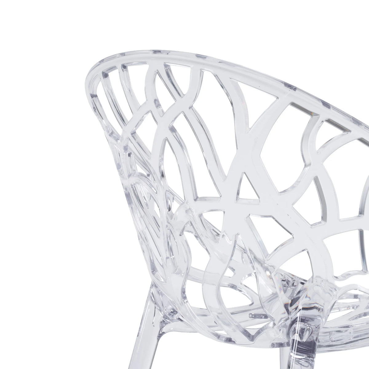 Respaldo de malla de plástico transparente de la silla de cuatro patas Artifo T de hjh LIVING