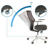 Respaldo ajustable de la silla alta gama FOUNTAINE PRO con un ángulo de inclinación de 90° de hjh OFFICE