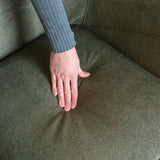 Tapa de tela verde del asiento del Sillón de diseño THASSOS de hjh LIVING