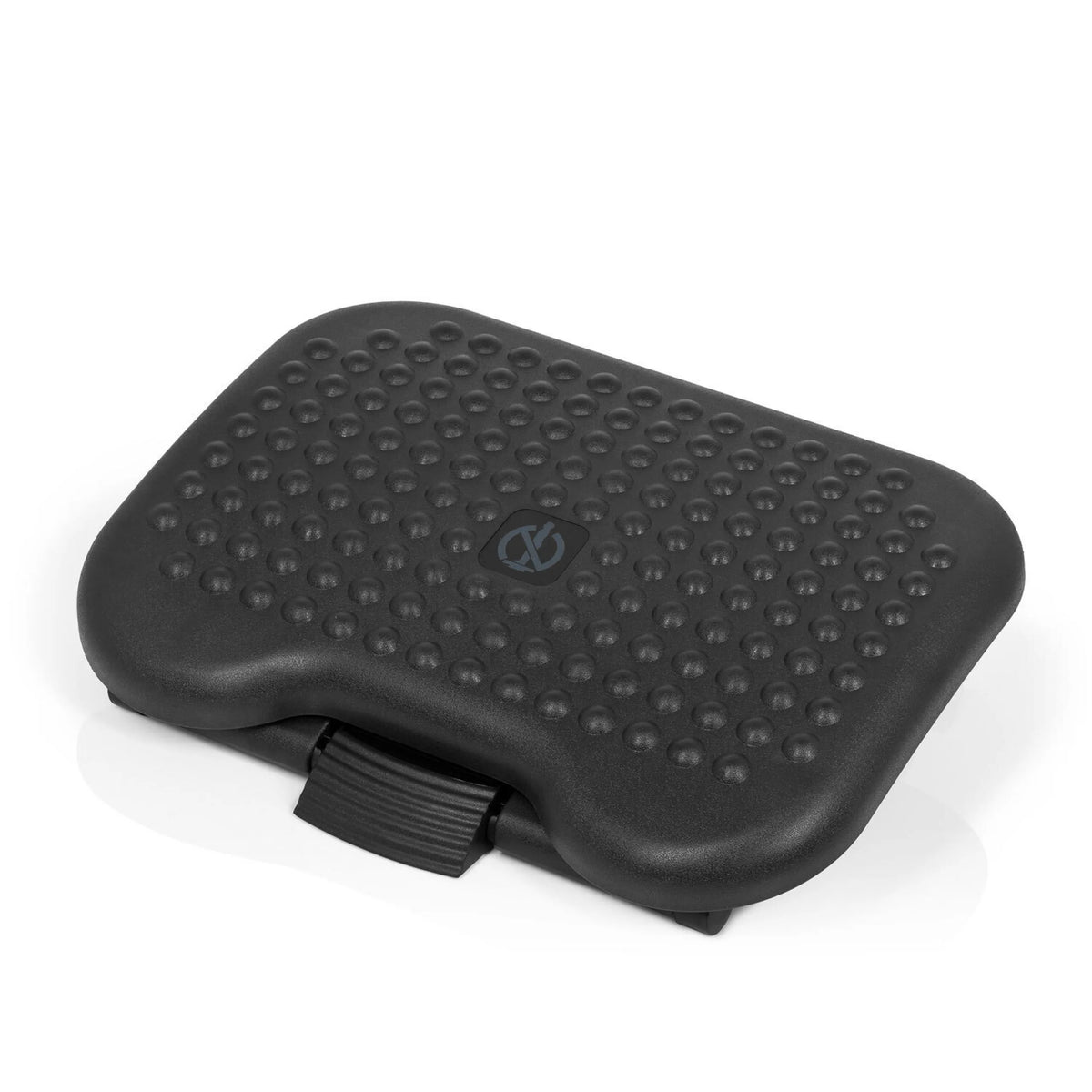 Reposapiés PIEDINO DOT color antracita con estructura de nodos e inclinación ajustable de hjh OFFICE – vista de 360° (vista frontal 0°)