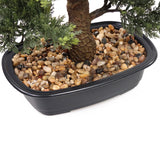 Tallo y base con guijarros marrones de la planta artificial BONSAI de hjh OFFICE
