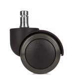 Ruedas para sillas 5x ROLO 10mm/50mm negras para suelos duros con pin de metal de hjh OFFICE