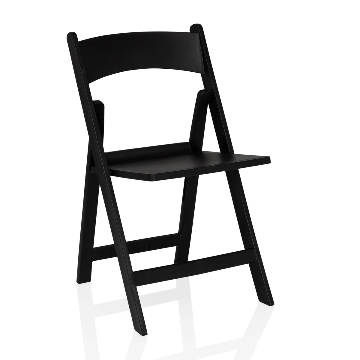 Silla de exterior negra TRAVANO 1 con respaldo y estructura cuadrada de hjh LIVING – vista de 360° (vista frontal en diagonal 29°)