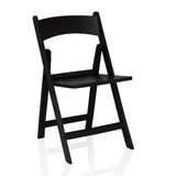 Silla de exterior negra TRAVANO 1 con respaldo y estructura cuadrada de hjh LIVING – vista de 360° (vista frontal en diagonal 29°)