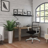 Silla de oficina profesional MOVE-TEC NET 3D W en blanco y negro con respaldo de malla y base con ruedas de hjh OFFICE