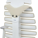 Respaldo de la silla de oficina profesional ERGO LINE W en color Salted Caramel con marco de plástico blanco de hjh OFFICE