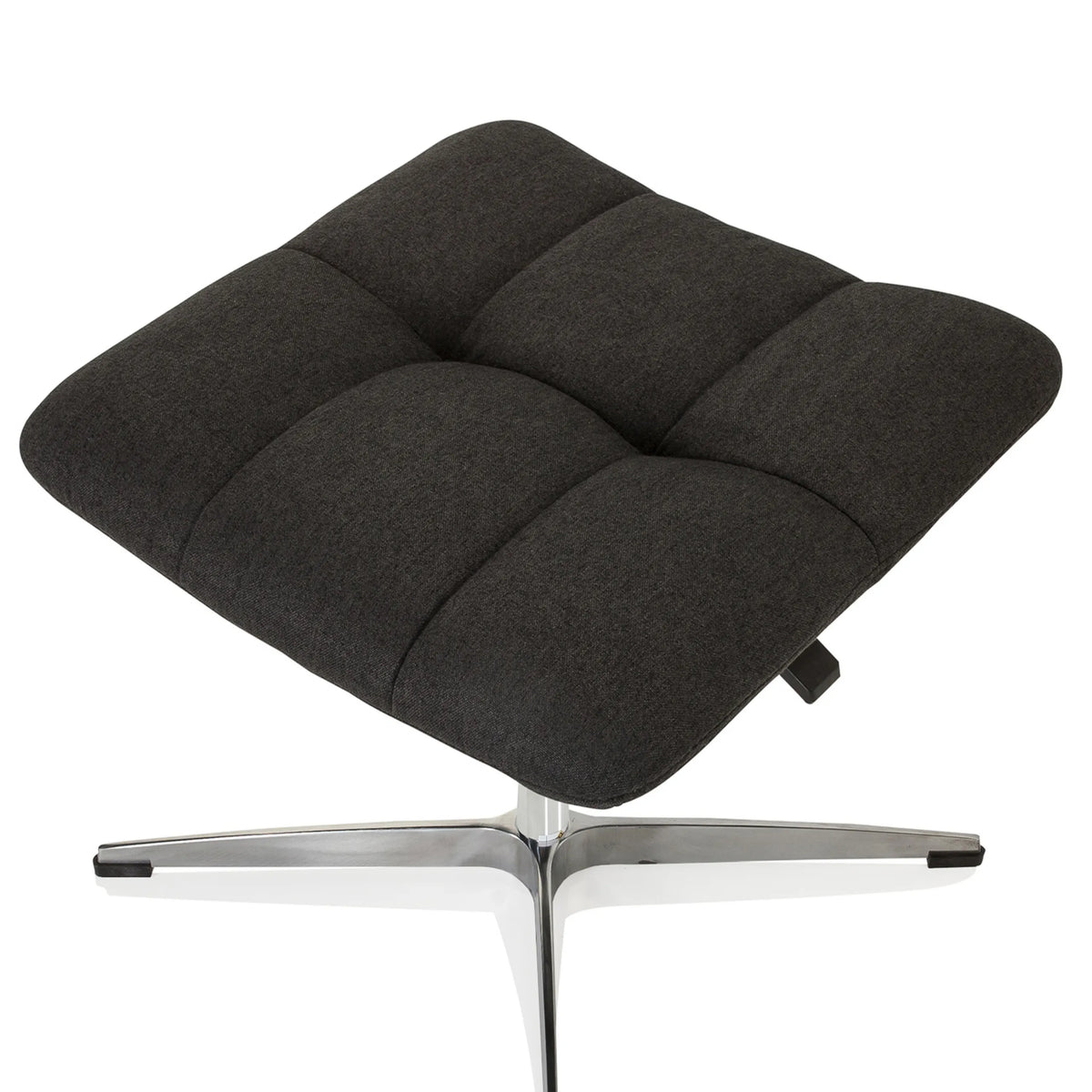 Asiento acolchado negro del taburete tapizado SARANTO con base en cruz brillante de hjh OFFICE