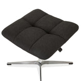 Asiento acolchado negro del taburete tapizado SARANTO con base en cruz brillante de hjh OFFICE