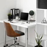 Silla Home Office CENCA en negro con carcasa de madera y tapicería acolchada de hjh OFFICE