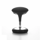 Asiento de pie SITNESS 20 negro con asiento acolchado y base redonda de Topstar – vista de 360° (vista frontal en diagonal 60°)