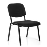 Silla de cuatro patas negra XT 600 XL con tapizado en el asiento y el respaldo de hjh OFFICE – vista de 360° (vista frontal en diagonal 40°)
