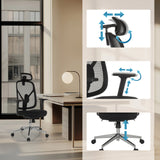 Reposacabezas, altura del asiento y muelle de gas ajustables de la Silla de oficina profesional RALOO PRO de hjh OFFICE