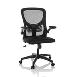 Silla Home Office BELIO negra con respaldo de malla y base de cinco ruedas de hjh OFFICE – vista de 360° (vista frontal 15°)