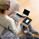 Soporte para portátil COMFILAP gris con superficie para ratón y soporte para tablet de hjh OFFICE