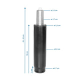 Dibujo dimensional del Muelle de gas GF-S con una altura total de 25 a 32 cm de hjh OFFICE