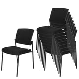 Sillas de cuatro patas apilables K9 V PRO en negro con estructura esbelta de hjh OFFICE