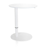 Escritorio de pie blanco STAND III con tablero redondo y base redonda de hjh OFFICE – vista de 360° (vista frontal 0°)