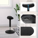 Asiento regulable en altura y base del asiento de pie BALANCE SIT I B en negro de hjh OFFICE