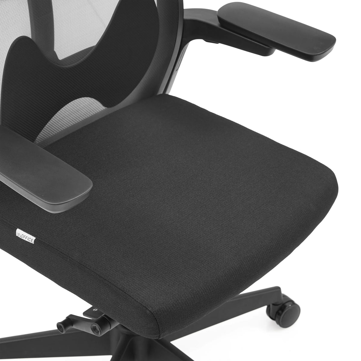 Asiento y reposabrazos negros de la silla de oficina profesional ARCEO B de hjh OFFICE