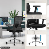 Reposabrazos y altura del asiento regulables de la silla de trabajo Top Work 44 de hjh OFFICE (imagen generada por IA)