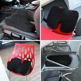 Cojín del asiento negro MEDISIT II en diferentes entornos como coche y oficina de hjh OFFICE