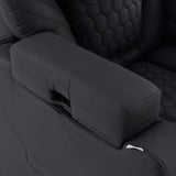 Reposabrazos acolchado del Sillón de diseño Game Sport RX en negro de hjh OFFICE