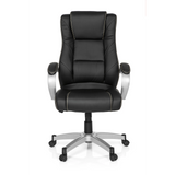 Silla gaming RELAX CL180 negra con acolchado y base de cinco ruedas de MyBuero – vista de 360° (vista frontal 0°)