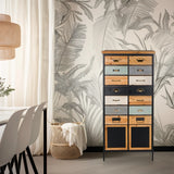 Cómoda CONTINENTO HIGH en varios colores de madera y tonos oscuros con estructura metálica de hjh LIVING