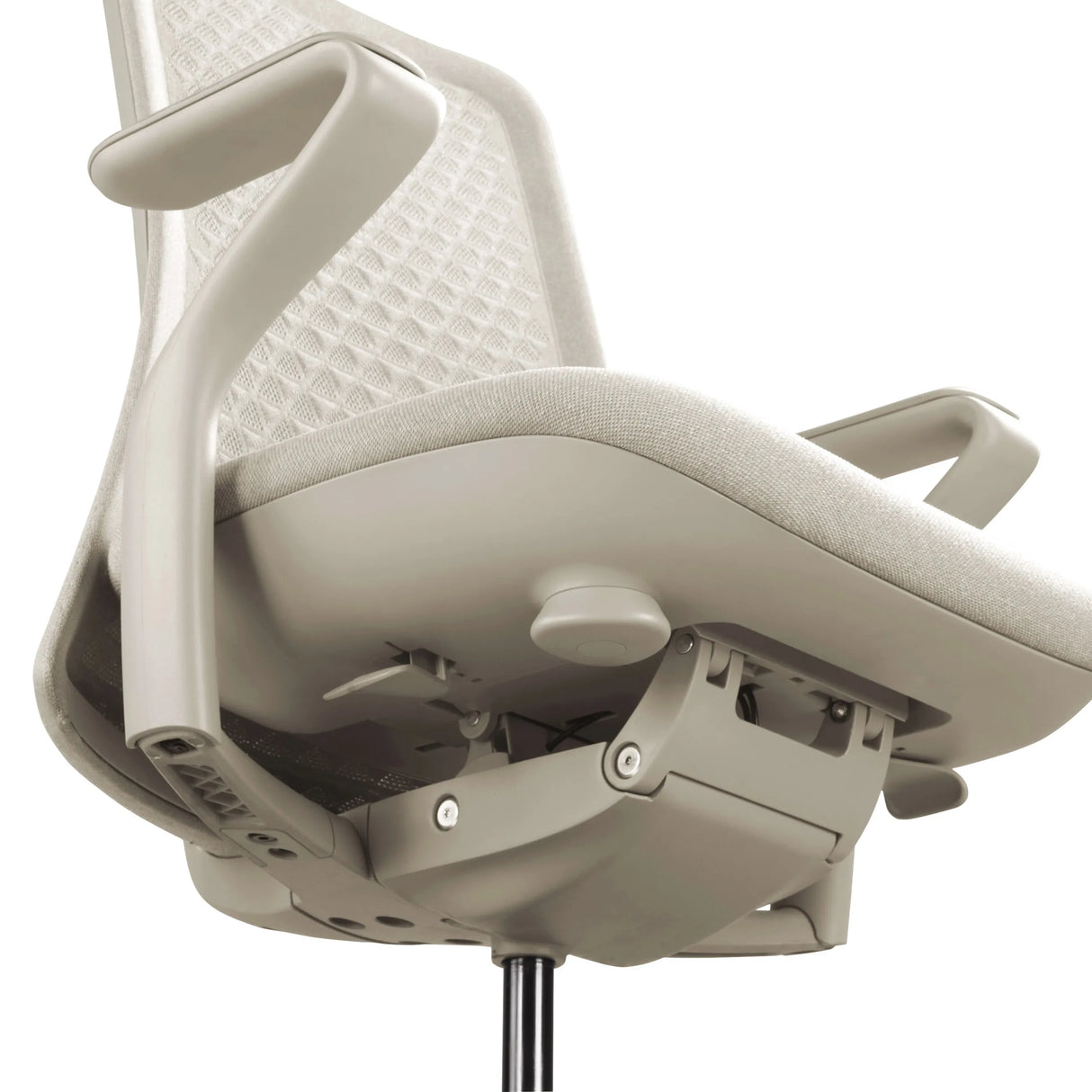 Mecanismo del asiento y reposabrazos de la silla alta gama VERVIO en beige de hjh OFFICE