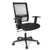 Silla Home OFFICE R8 negra con respaldo de malla y base de cinco ruedas de hjh OFFICE – vista de 360° (vista frontal en diagonal 40°)
