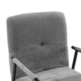 Tapizado de tela gris del respaldo y el reposabrazos de la silla tapizada Lifea Flex de hjh LIVING