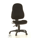 Silla Home Office WELLPOINT 10 negra con base de estrella y cinco ruedas de Topstar – vista de 360° (vista frontal 20°)