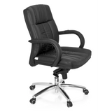 Silla giratoria XXL G 100 negra con tapicería acolchada y base de cinco ruedas de hjh OFFICE – vista de 360° (vista frontal en diagonal 60°)