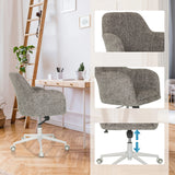 Cruz de pies ajustable en altura y funda gris de la Silla Home Office SOLAO HOME de hjh LIVING