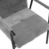 Tapizado de tela gris del asiento y respaldo de la silla tapizada Lifea Flex de hjh LIVING