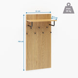 Dibujo dimensional del Perchero de pared LINNO SPACE con 105 × 51 cm y una capacidad de carga de 30 kg de hjh LIVING