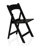 Silla de exterior negra TRAVANO 1 con respaldo y estructura cuadrada de hjh LIVING – vista de 360° (vista frontal en diagonal 58°)