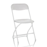 Silla de exterior blanca TUDELA XXL W con asiento acolchado y estructura de hjh OFFICE – vista de 360° (vista frontal 15°)
