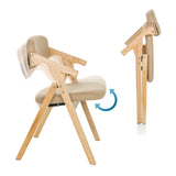 Mecanismo plegable de la silla plegable SCANDIO en beige con estructura de madera de hjh OFFICE