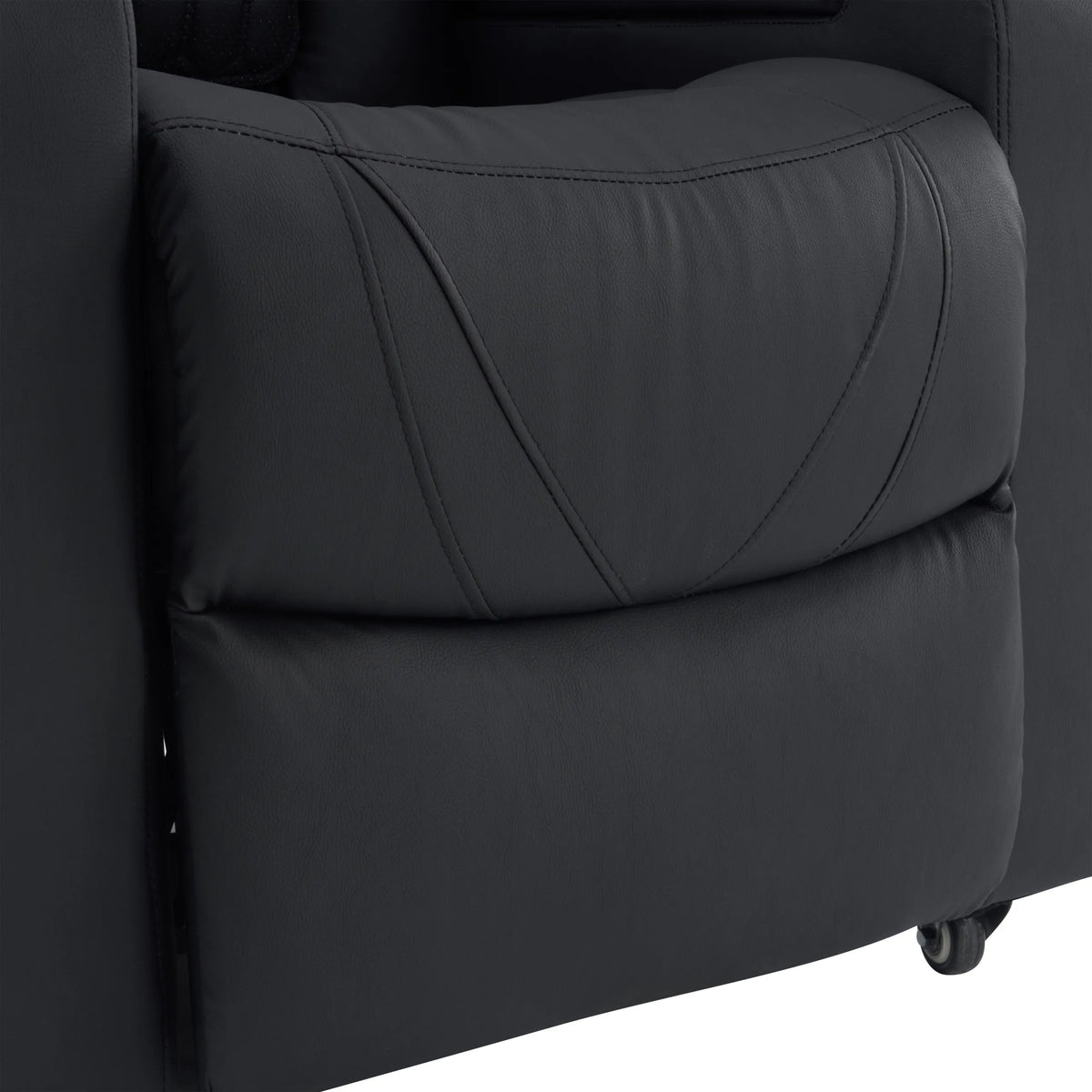 Reposabrazos acolchado de cuero negro del sillón de diseño Game Sport RX de hjh OFFICE