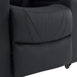 Reposabrazos acolchado de cuero negro del sillón de diseño Game Sport RX de hjh OFFICE