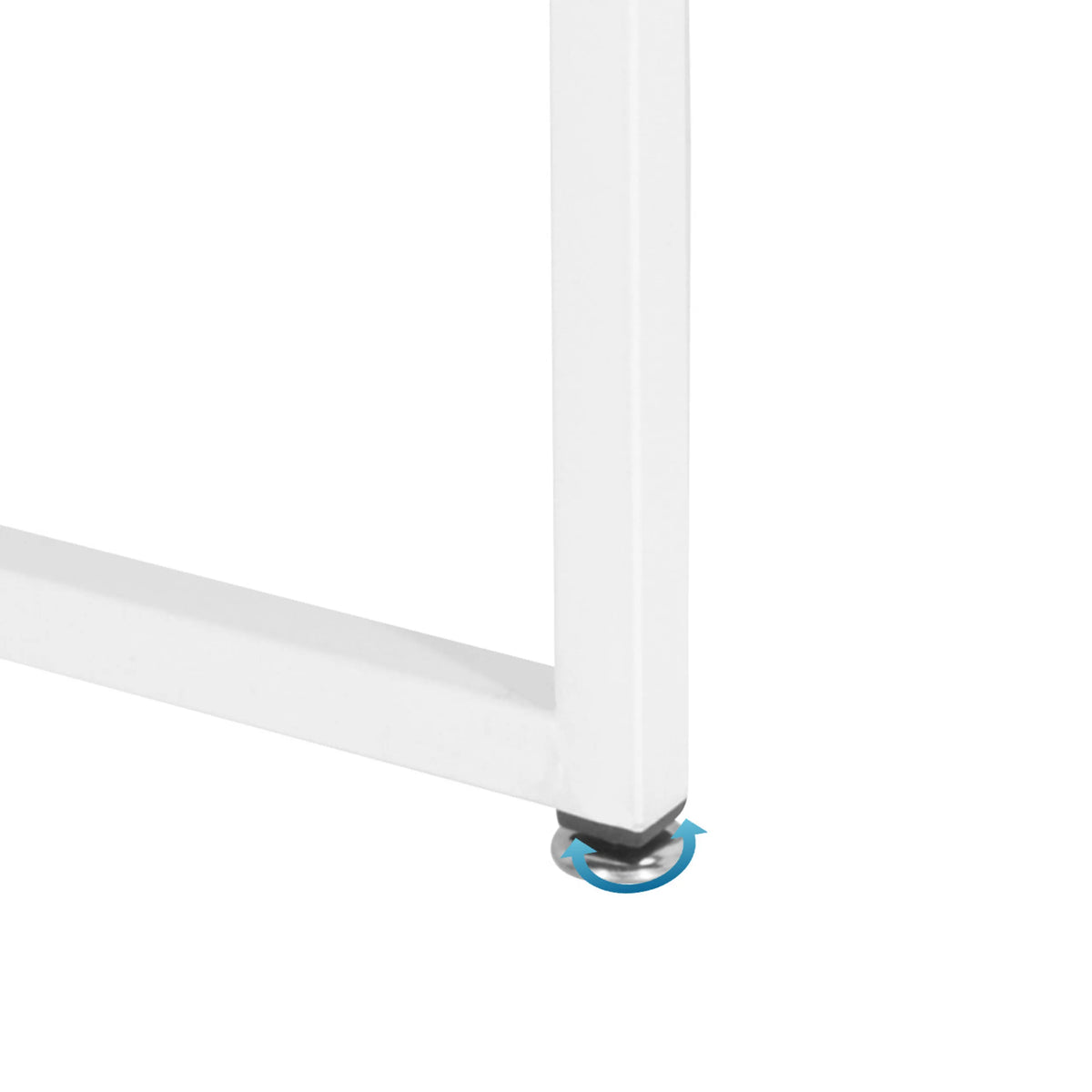 Pie ajustable en altura del Escritorio EASY UP H I en blanco de hjh OFFICE
