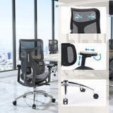 Silla de oficina profesional S100-M301 con soporte lumbar, altura del asiento y base ajustables de Sihoo