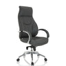 Sillón de oficina profesional ELEGANCE I gris con reposabrazos de cromo brillante y base de estrella de hjh OFFICE