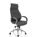 Sillón de oficina profesional ELEGANCE I gris con reposabrazos de cromo brillante y base de estrella de hjh OFFICE